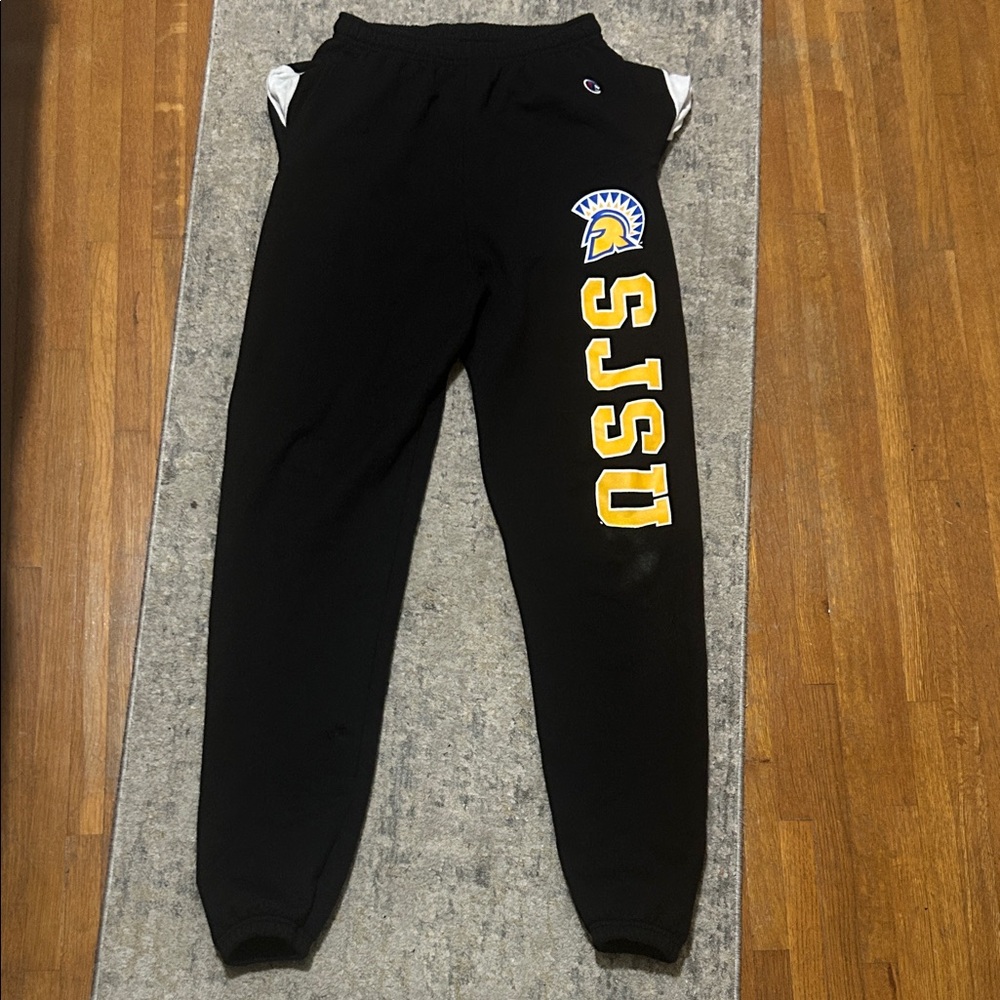 Champion Black Mens SJSU Cuffed Sweatpants